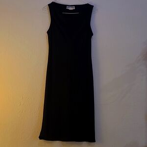 S.L. Fashions,  Size 8, black Scoop Cowl Neck dress